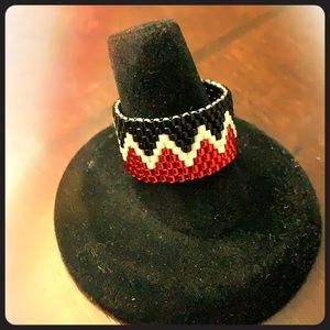 Handmade ring with Delica 11/0 beads